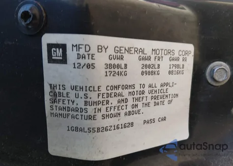 2006 Saturn Ion 3 from USA, damaged, VIN 1G8AL55B26Z161628